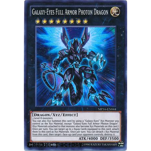 Yugioh Galaxy-Eyes Full Armor Photon Dragon MP16-EN044 Super Rare 1st Ed NM