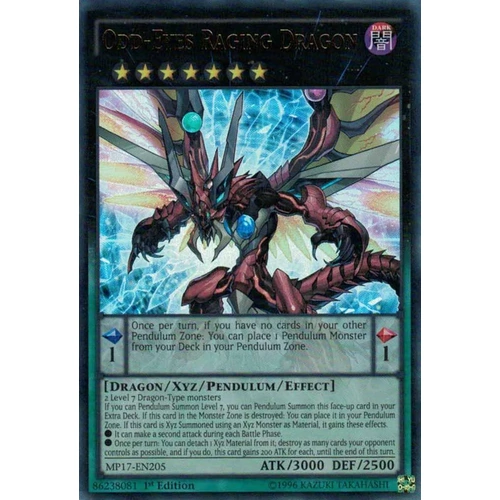 MP17-EN205 Odd-Eyes Raging Dragon Ultra rare 1st Edition NM
