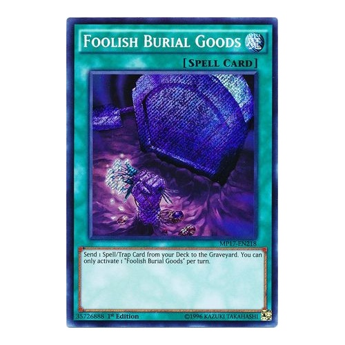 Foolish Burial Goods - MP17-EN218 - Secret Rare 1st Edition NM