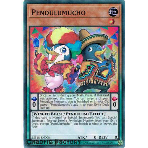 Yugioh MP18-EN008 Pendulumucho Super rare 1st Edition NM