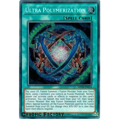 Yugioh MP18-EN014 Ultra Polymerization Secret Rare 1st Edition NM