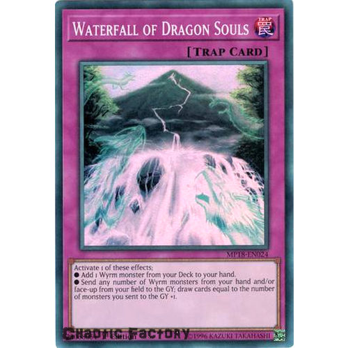 Yugioh MP18-EN024 Waterfall of Dragon Souls Super rare 1st Edition NM