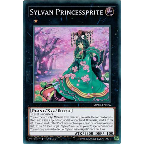 Yugioh MP18-EN026 Sylvan Princessprite Super rare 1st Edition NM