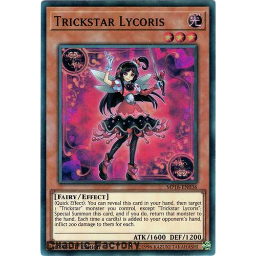 Yugioh MP18-EN036 Trickstar Lycoris Super rare 1st Edition NM