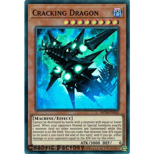 Yugioh MP18-EN043 Cracking Dragon Super rare 1st Edition NM