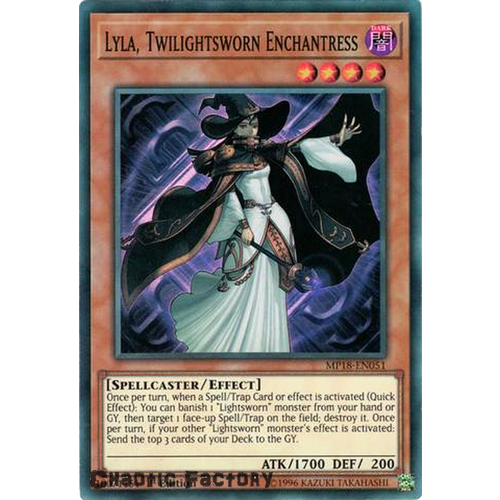 Yugioh MP18-EN051 Lyla, Twilightsworn Enchantress Super rare 1st Edition NM