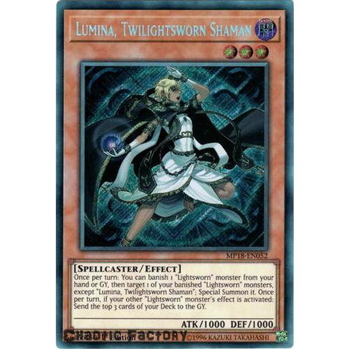 Yugioh MP18-EN052 Lumin, Twilightsworn Shaman Secret Rare 1st Edition NM