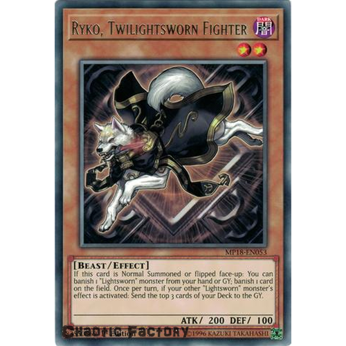 Yugioh MP18-EN053 Ryko, Twilightsworn Fighter Rare 1st Edition NM