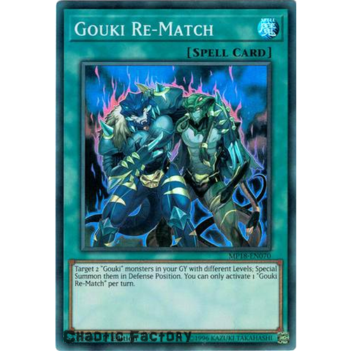Yugioh MP18-EN070 Gouki Re-Match Super rare 1st Edition NM