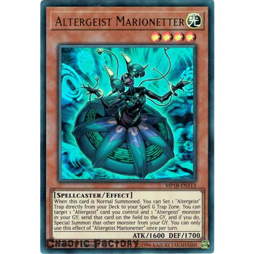 Yugioh MP18-EN113 Altergeist Marionetter Ultra Rare 1st Edition NM