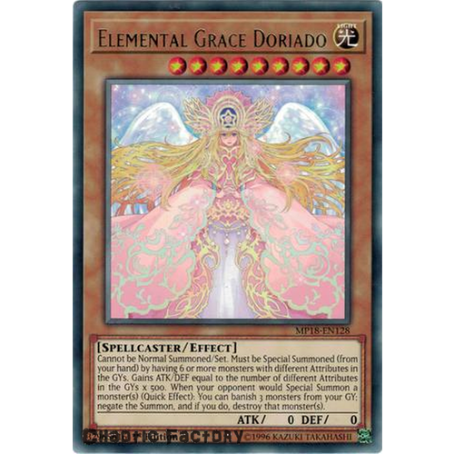 Yugioh MP18-EN128 Elemental Grace Doriado Rare 1st Edition NM