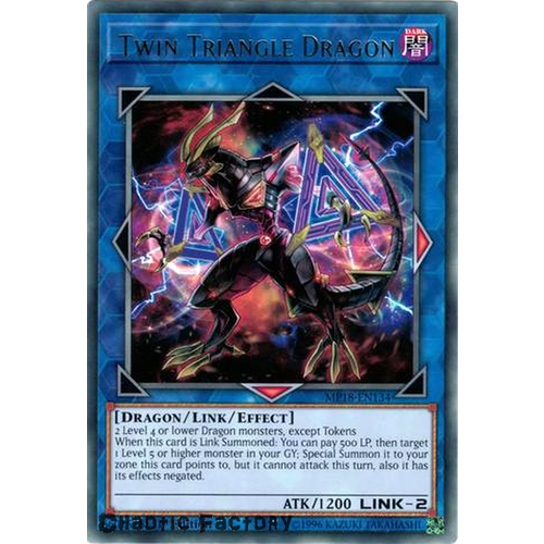 Yugioh MP18-EN134 Twin Triangle Dragon Rare 1st Edition NM