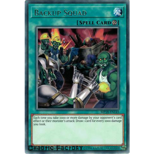 Yugioh MP18-EN145 Backup Squad Rare 1st Edition NM