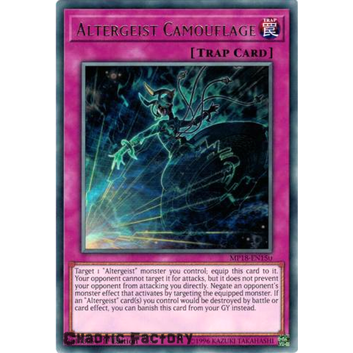 Yugioh MP18-EN150 Altergeist Camouflage Rare 1st Edition NM