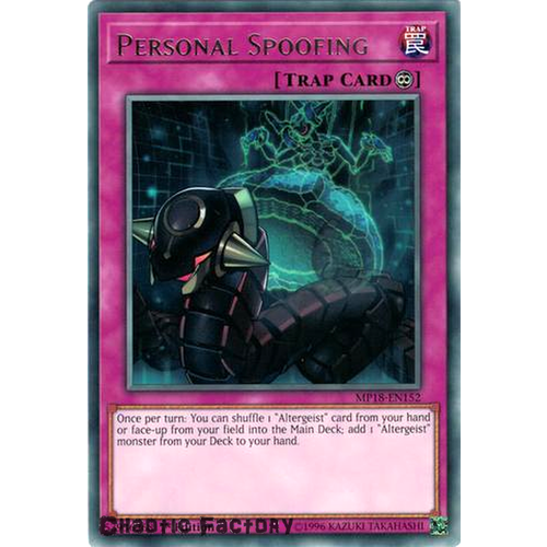 Yugioh MP18-EN152 Personal Spoofing Rare 1st Edition NM
