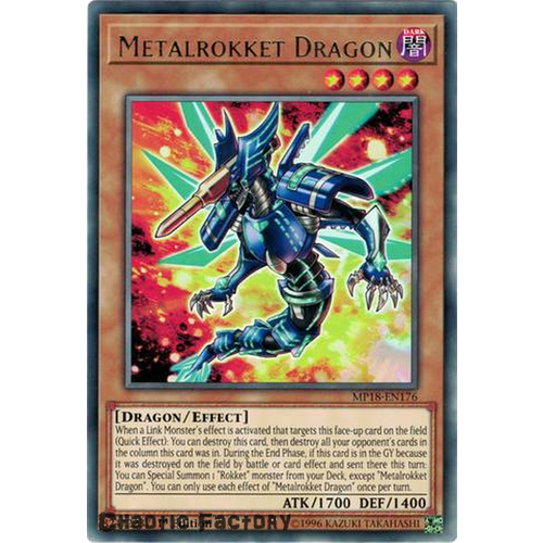 Yugioh MP18-EN176 Metalrokket Dragon Rare 1st Edition NM