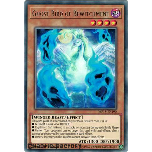 Yugioh MP18-EN190 Ghost Bird of Bewitchment Rare 1st Edition NM