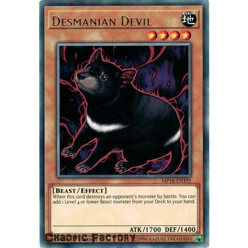 Yugioh MP18-EN191 Desmanian Devil Rare 1st Edition NM