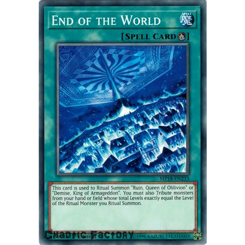 Yugioh MP18-EN233 End of the World Common 1st Edition NM
