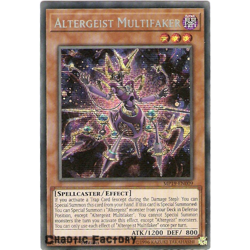 Yugioh MP19-EN009 Altergeist Multifaker Prismatic Secret Rare  NM