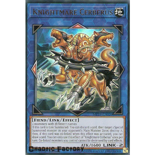 Yugioh MP19-EN026 Knightmare Cerberus Ultra Rare  NM