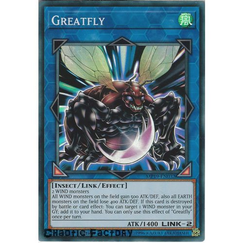 Yugioh MP19-EN032 Greatfly Super Rare  NM