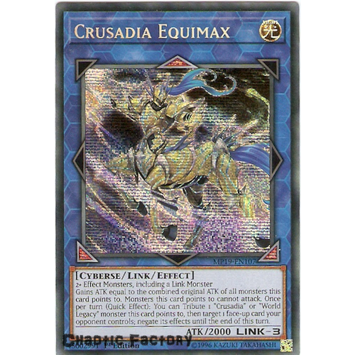 Yugioh MP19-EN107 Crusadia Equimax Prismatic Secret Rare  NM