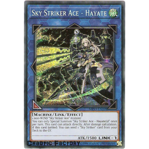 Yugioh MP19-EN109 Sky Striker Ace - Hayate Prismatic Secret Rare  NM