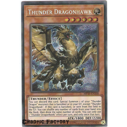MP19-EN168 Thunder Dragonhawk Prismatic Secret Rare  NM
