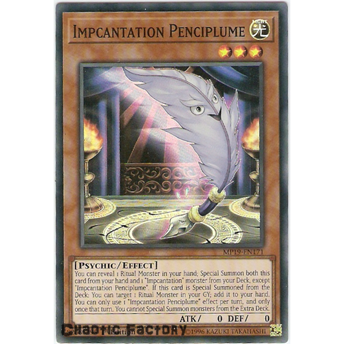 Yugioh MP19-EN171 Impcantation Penciplume Super Rare  NM