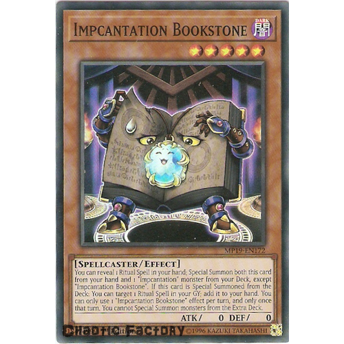 Yugioh MP19-EN172 Impcantation Bookstone Super Rare  NM