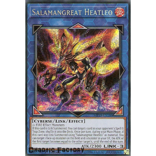 Yugioh MP19-EN186 Salamangreat Heatleo Prismatic Secret Rare  NM