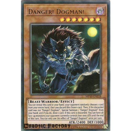Yugioh MP19-EN218 Danger! Dogman! Ultra Rare  NM