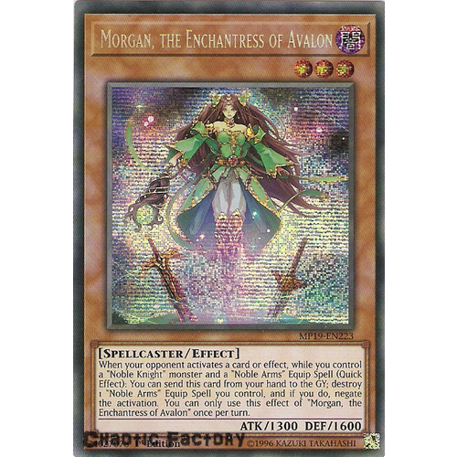 Yugioh MP19-EN223 Morgan, the Enchantress of Avalon Prismatic Secret Rare  NM