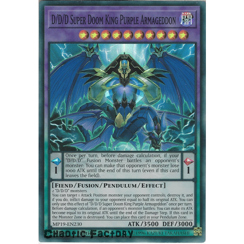 MP19-EN230 D/D/D Super Doom King Purple Armageddon Super Rare  NM