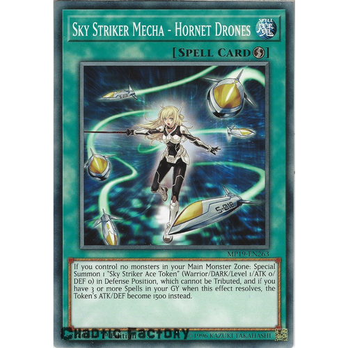 Yugioh MP19-EN263 Sky Striker Mecha - Hornet Drones Common  NM