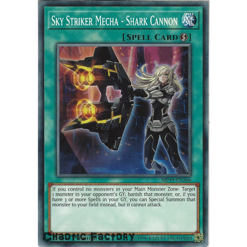 Yugioh MP19-EN266 Sky Striker Mecha - Shark Cannon Common  NM