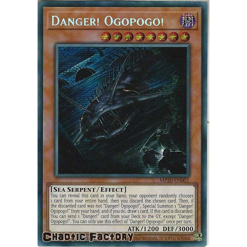 MP20-EN001 Danger! Ogopogo! Prismatic Secret Rare 1st Edition NM