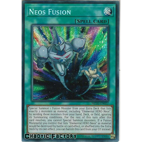 MP20-EN027 Neos Fusion Prismatic Secret Rare 1st Edition NM