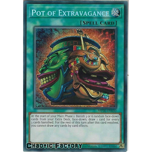 MP20-EN030 Pot of Extravagance Prismatic Secret Rare 1st Edition NM