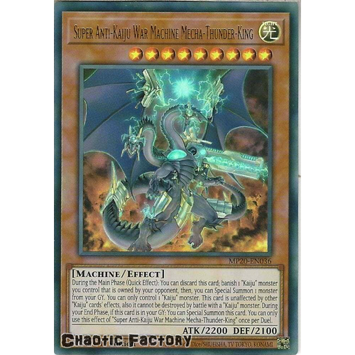 MP20-EN036 Super Anti-Kaiju War Machine Mecha-Thunder-King Ultra Rare 1st Edition NM