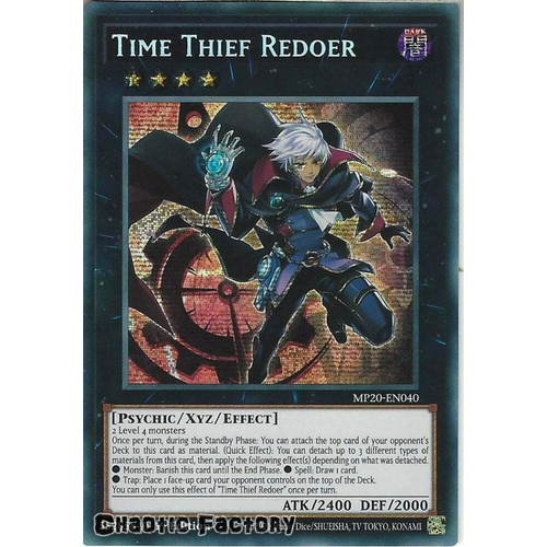MP20-EN040 Time Thief Redoer Prismatic Secret Rare 1st Edition NM