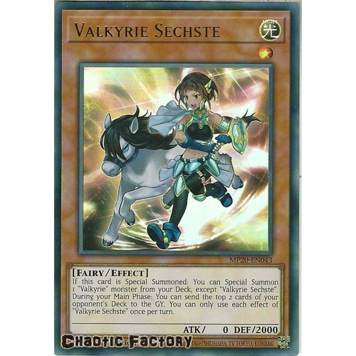 MP20-EN043 Valkyrie Sechste Ultra Rare 1st Edition NM