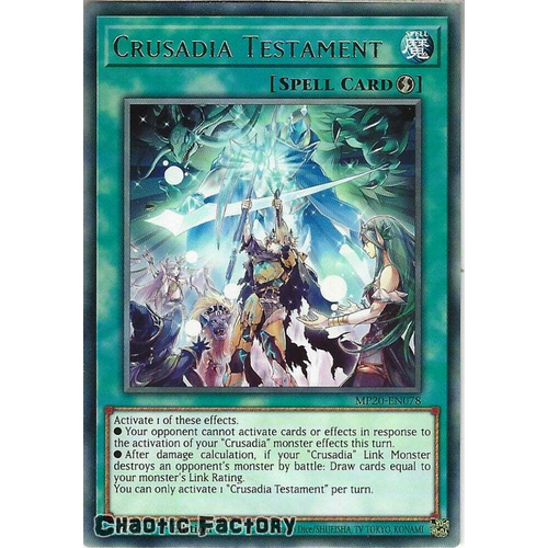 MP20-EN078 Crusadia Testament Rare 1st Edition NM