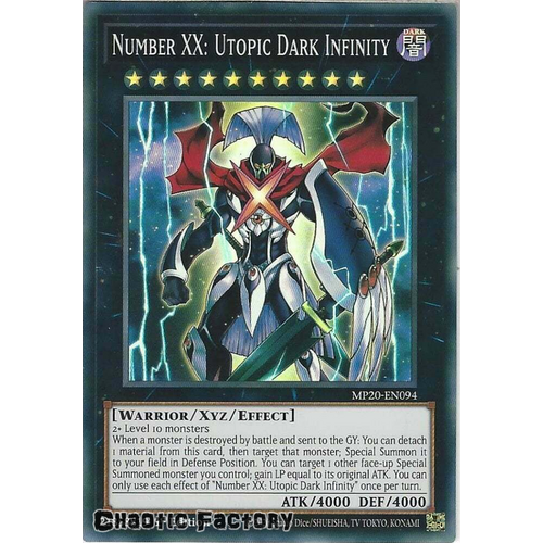 MP20-EN094 Number XX: Utopic Dark Infinity Super Rare 1st Edition NM