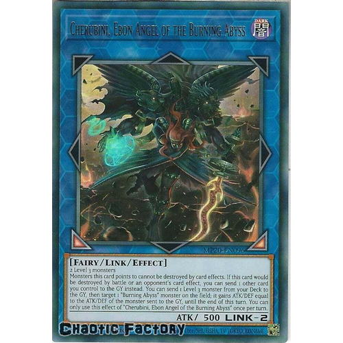 MP20-EN096 Cherubini, Ebon Angel of the Burning Abyss Ultra Rare 1st Edition NM