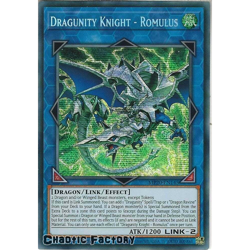 MP20-EN145 Dragunity Knight - Romulus Prismatic Secret Rare 1st Edition NM