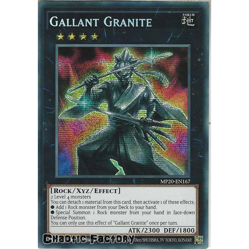 MP20-EN167 Gallant Granite Prismatic Secret Rare 1st Edition NM