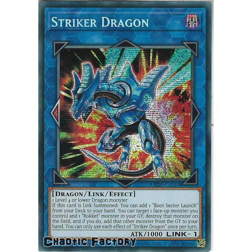 MP20-EN204 Striker Dragon Prismatic Secret Rare 1st Edition NM