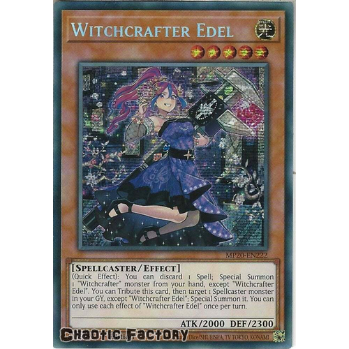 MP20-EN222 Witchcrafter Edel Prismatic Secret Rare 1st Edition NM